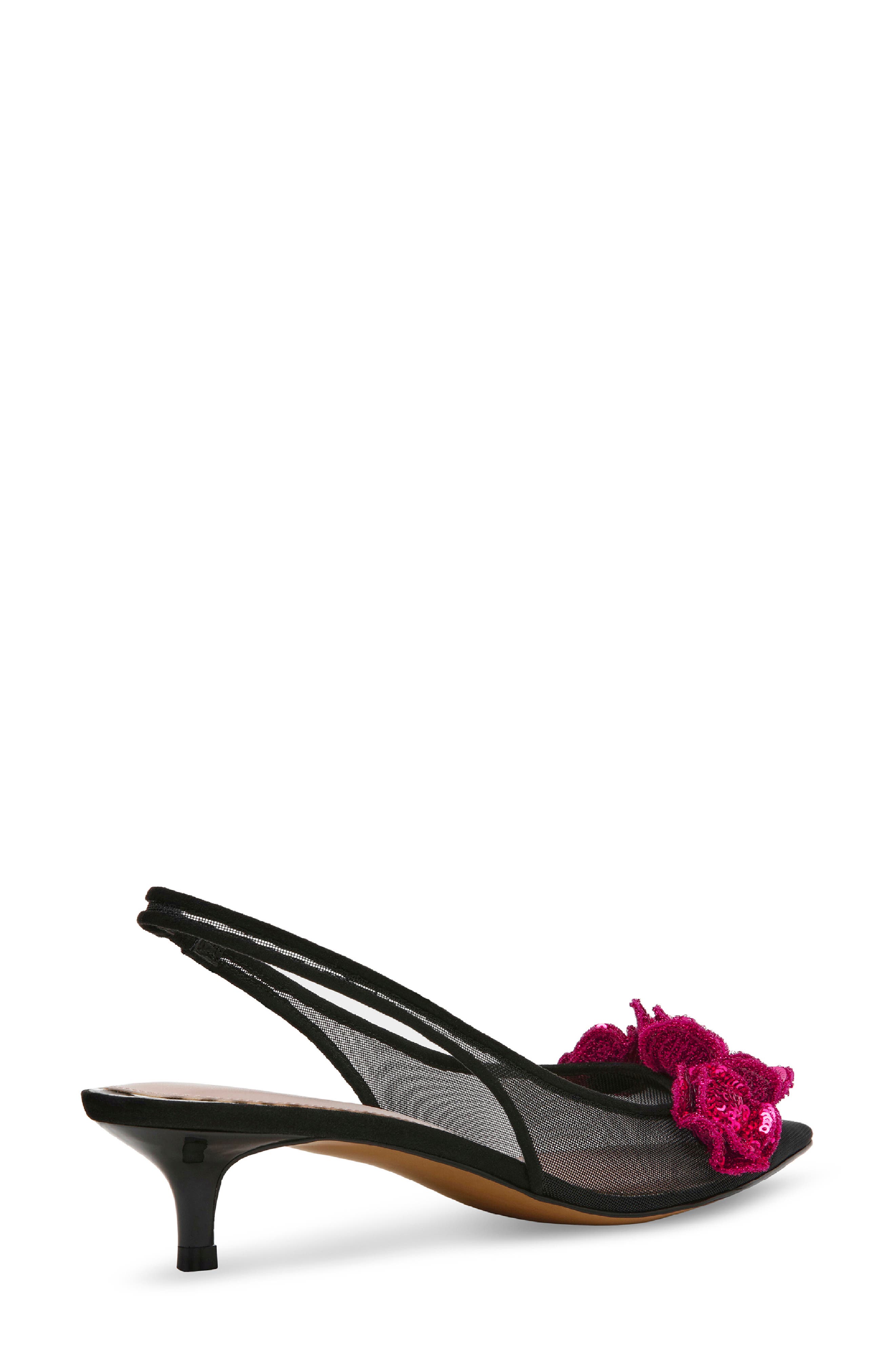 Betsey Johnson Aurorra Slingback Pointed Toe Kitten Heel Pump, Alternate, color, 