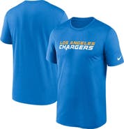 Nike Men's Nike  Powder Blue Los Angeles Chargers Legend Wordmark Performance T-Shirt