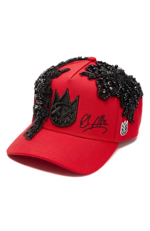 x El Alfa Embroidered Snapback Five-Panel Cap