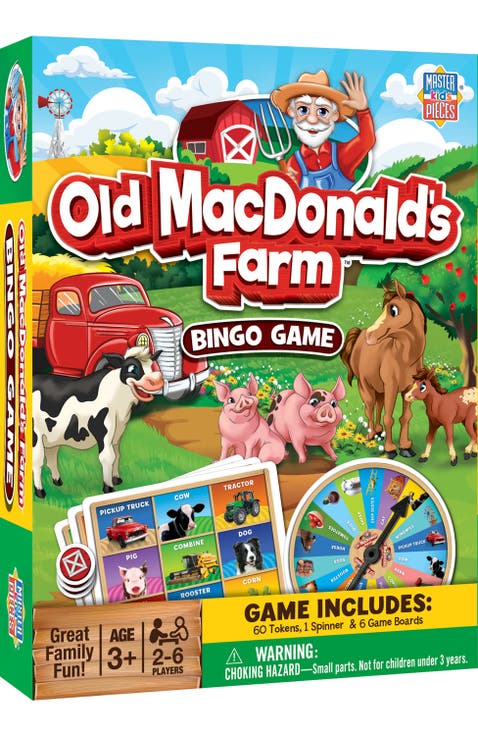 Old MacDonald's Farm Bingo Game