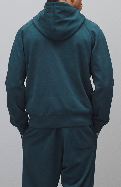 Reigning Champ Midweight Terry Standard Full Zip Hoodie In Green