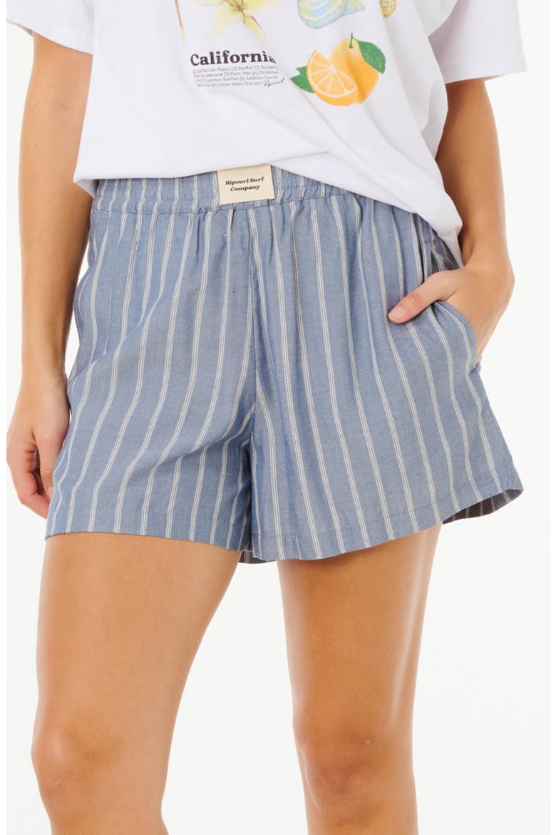 Beach Days Pinstripe Shorts, Alternate, color, DUSTY BLUE