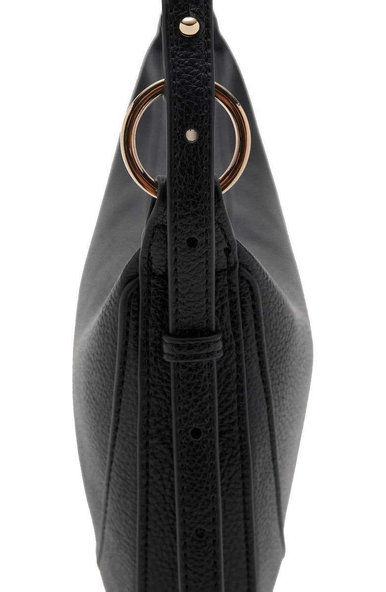 MANGO Oval Faux Leather Shoulder Bag, Alternate, color,