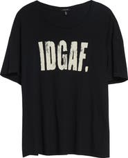 R13 IDGAF Cotton
Cashmere Graphic T-Shirt