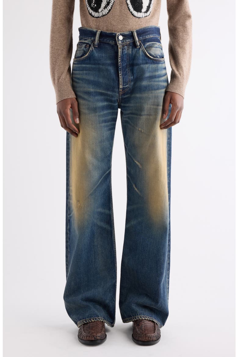 2021M Rocka Wide Straight Leg Jeans, Main, color, DARK BLUE