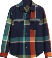 DARK SEAS Mojave Plaid Cotton Flannel Button-Up Shirt