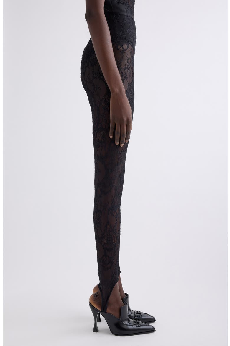 Chandelier Stretch Lace Leggings, Alternate, color, BLACK