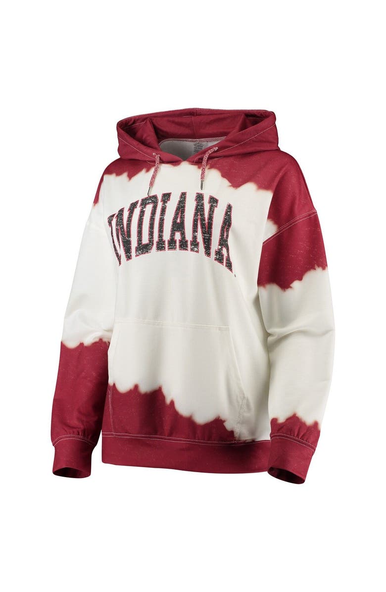 GAMEDAY COUTURE Women's Gameday Couture White/Crimson Indiana Hoosiers For the Fun Double Dip-Dyed Pullover Hoodie, Alternate, color, 