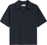 FRAME Textured Cotton Blend Polo