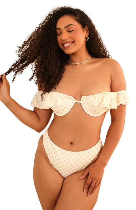 Seashore High Waist Cheeky Bikini Bottom