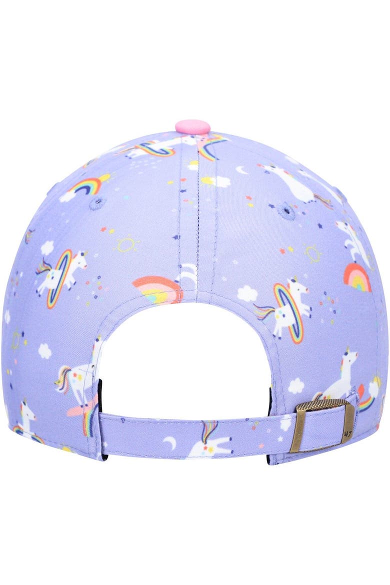 Girls Preschool '47 Purple Green Bay Packers Unicorn Clean Up Adjustable Hat, Alternate, color, Purple