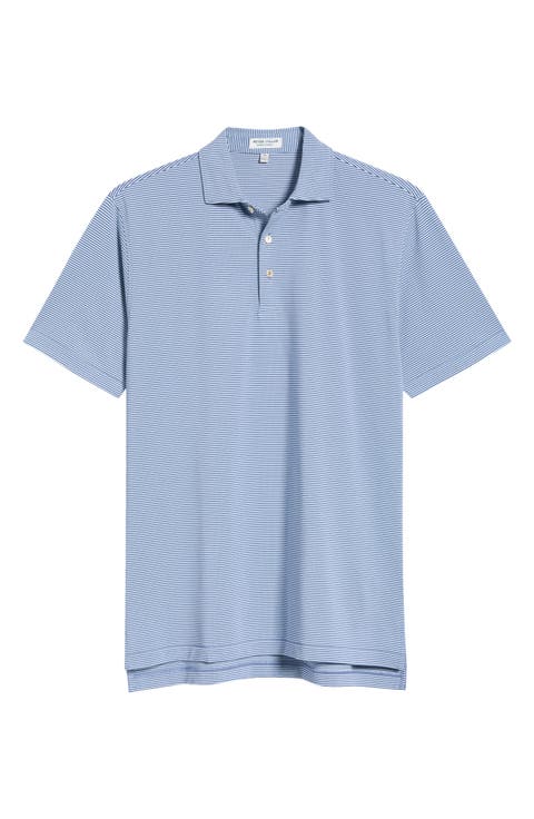 Candor Stripe Mesh Performance Polo