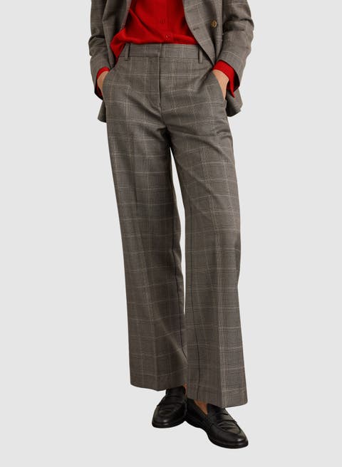 Sian Wide Leg Wool Trousers