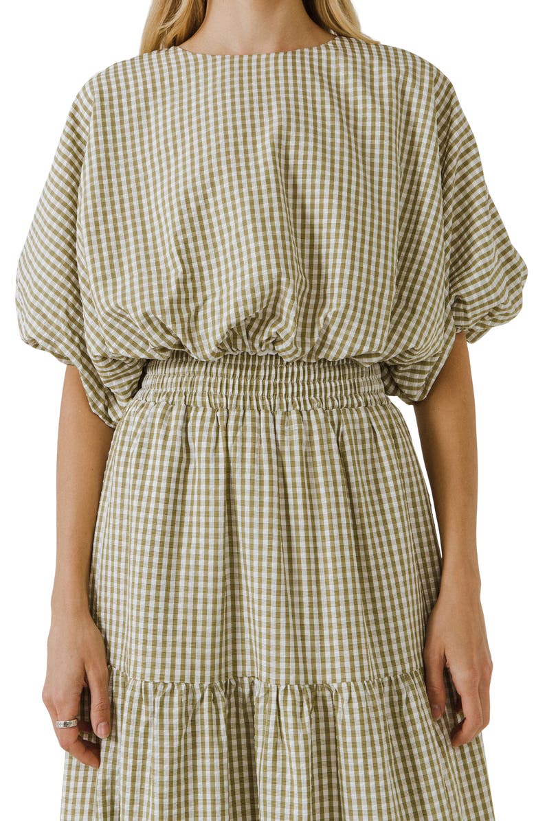 English Factory Dolman Sleeve Crop Top, Alternate, color, Olive