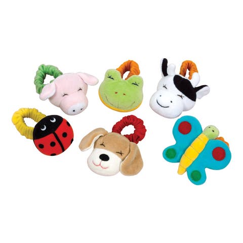 Infant Colorful Wrist Rattles - Set of 6