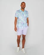 Lords of Harlech Uomo Springtime Short Sleeve Fine Linen Shirt
