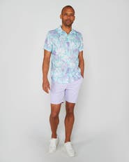 Lords of Harlech Uomo Springtime Short Sleeve Fine Linen Shirt