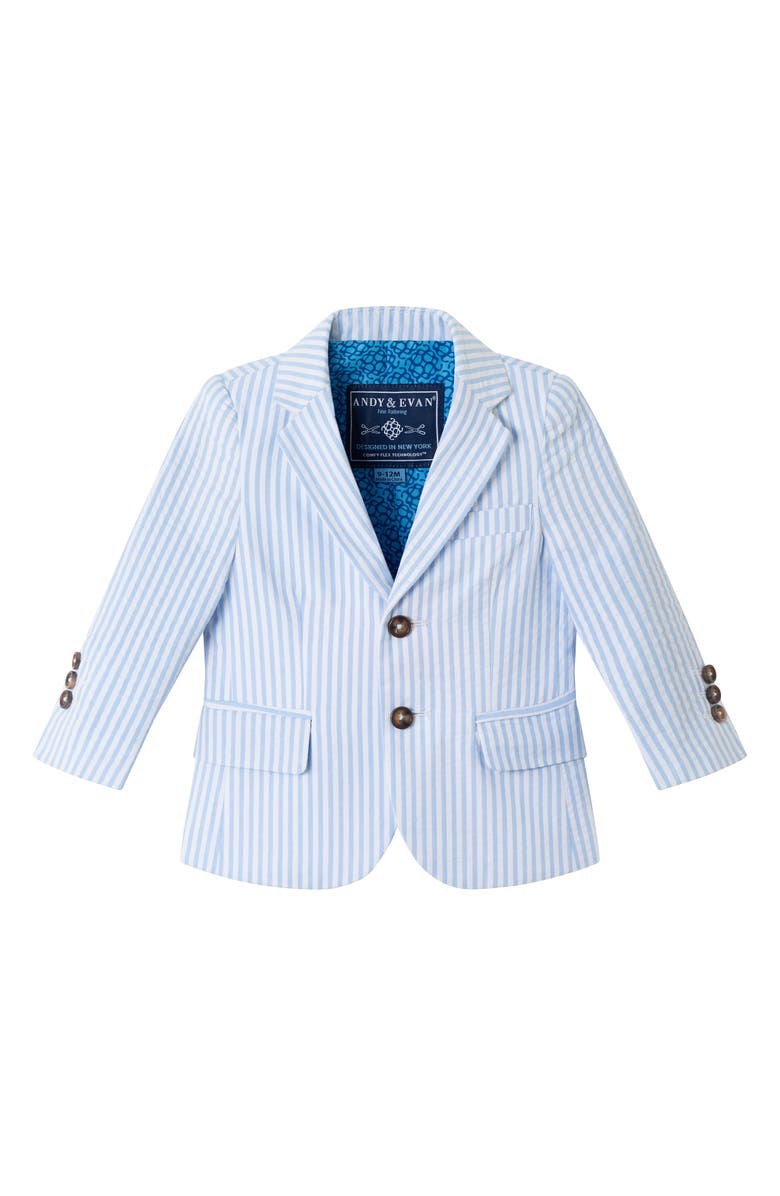 Andy & Evan Two-Piece Stripe Cotton Suit, Alternate, color,