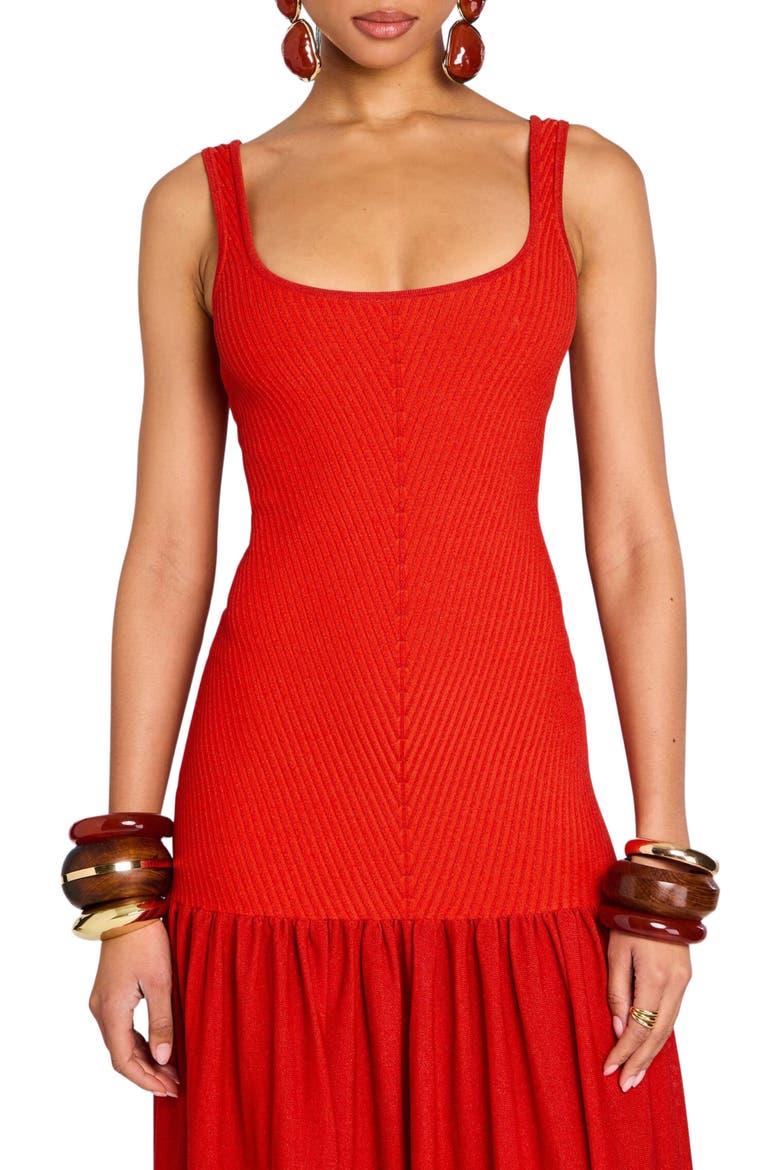 Kennedi Knit Dress, Alternate, color, Metallic Geranium