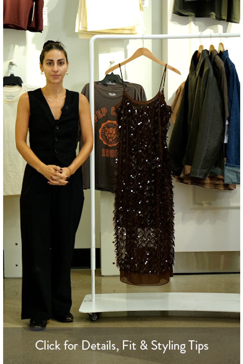 Sequin Fringe Slip Dress video