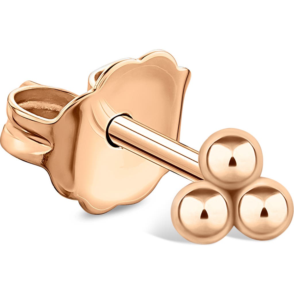 Maria Tash Three Ball Trinity Single Stud Earring In Gold