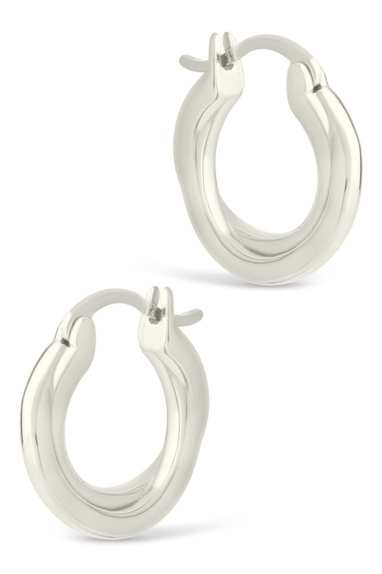 Janice Twisted Huggie Hoop Earrings, Alternate, color, SILVER