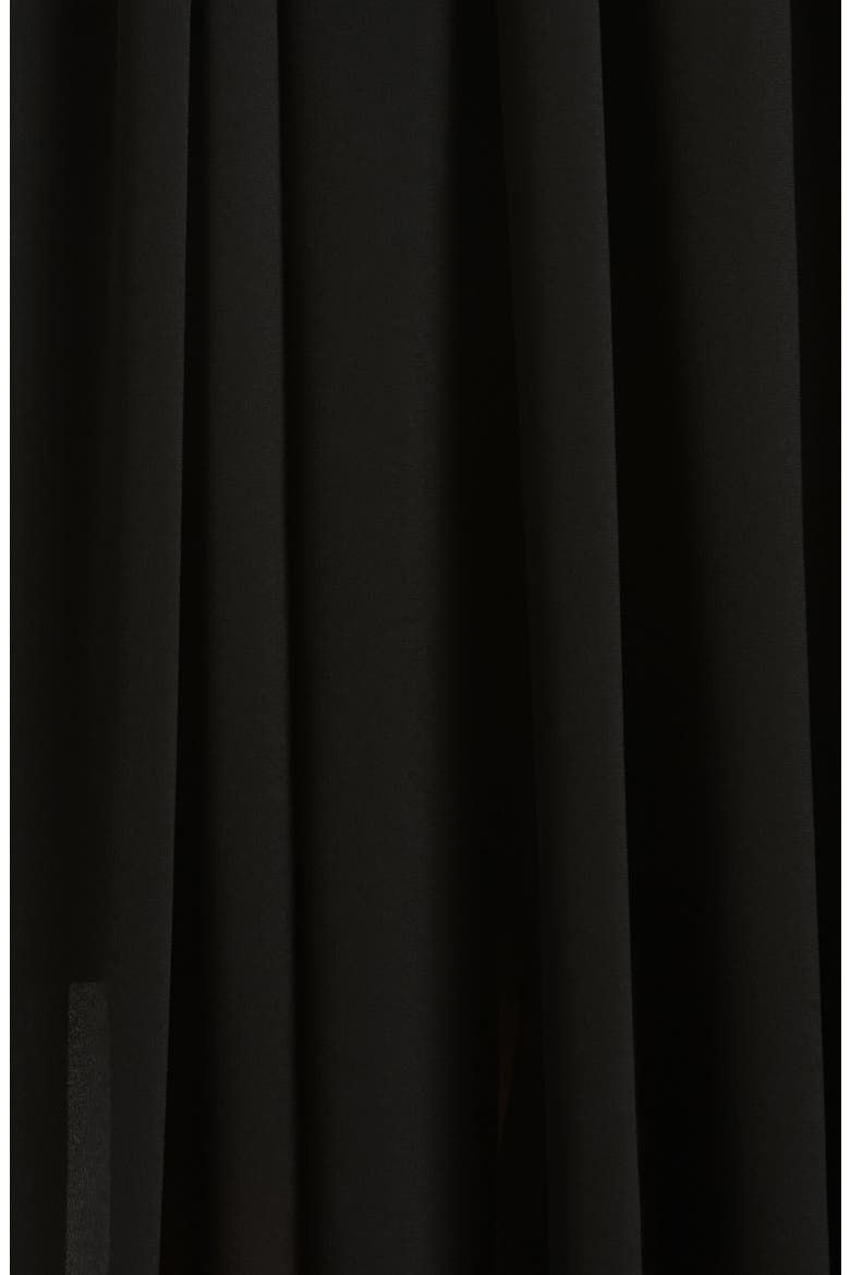 Alicia Mixed Media Midi Dress, Alternate, color, BLACK