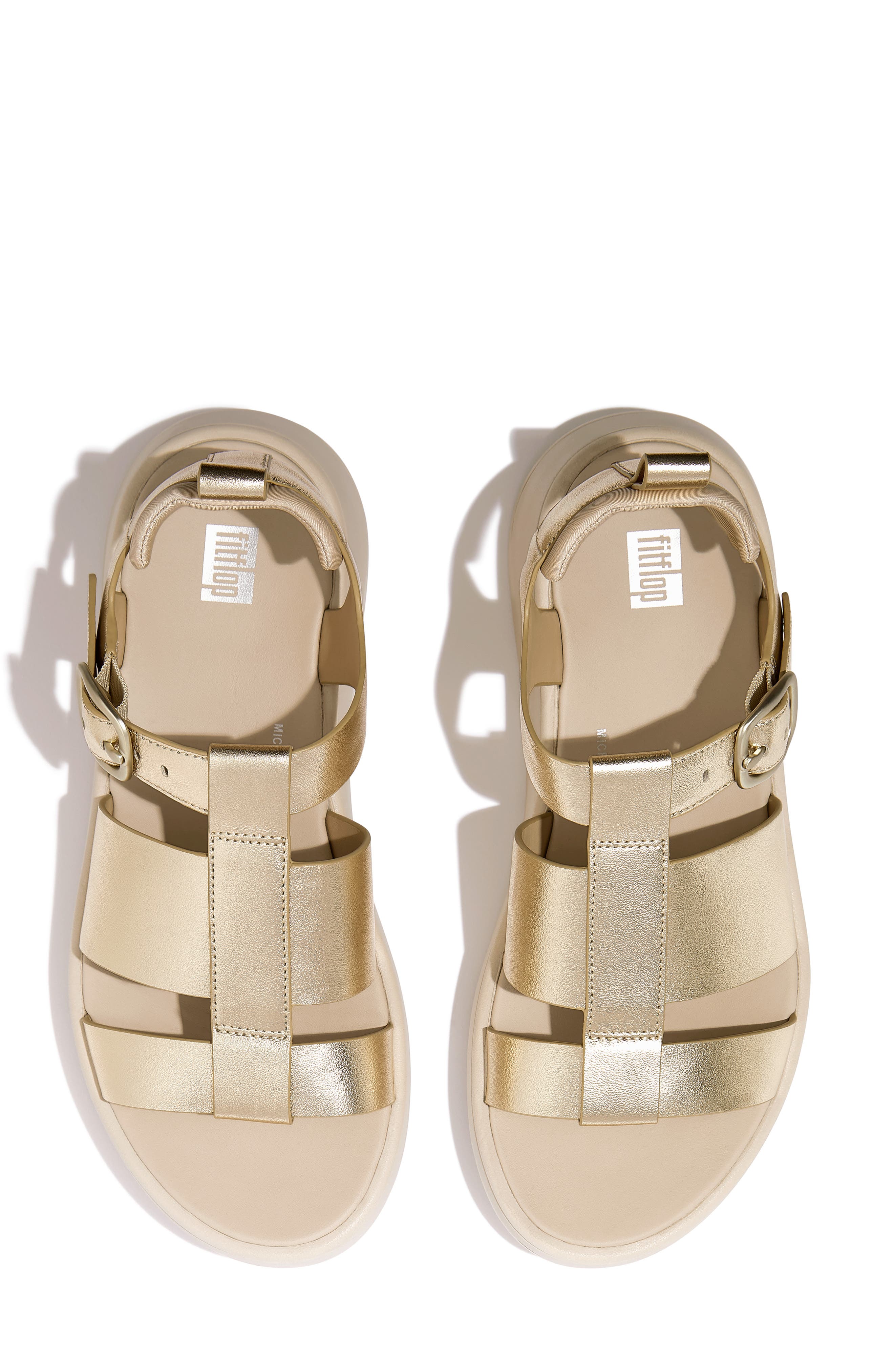 F-Mode Ankle Strap Platform Fisherman Sandal, Alternate, color, PLATINO