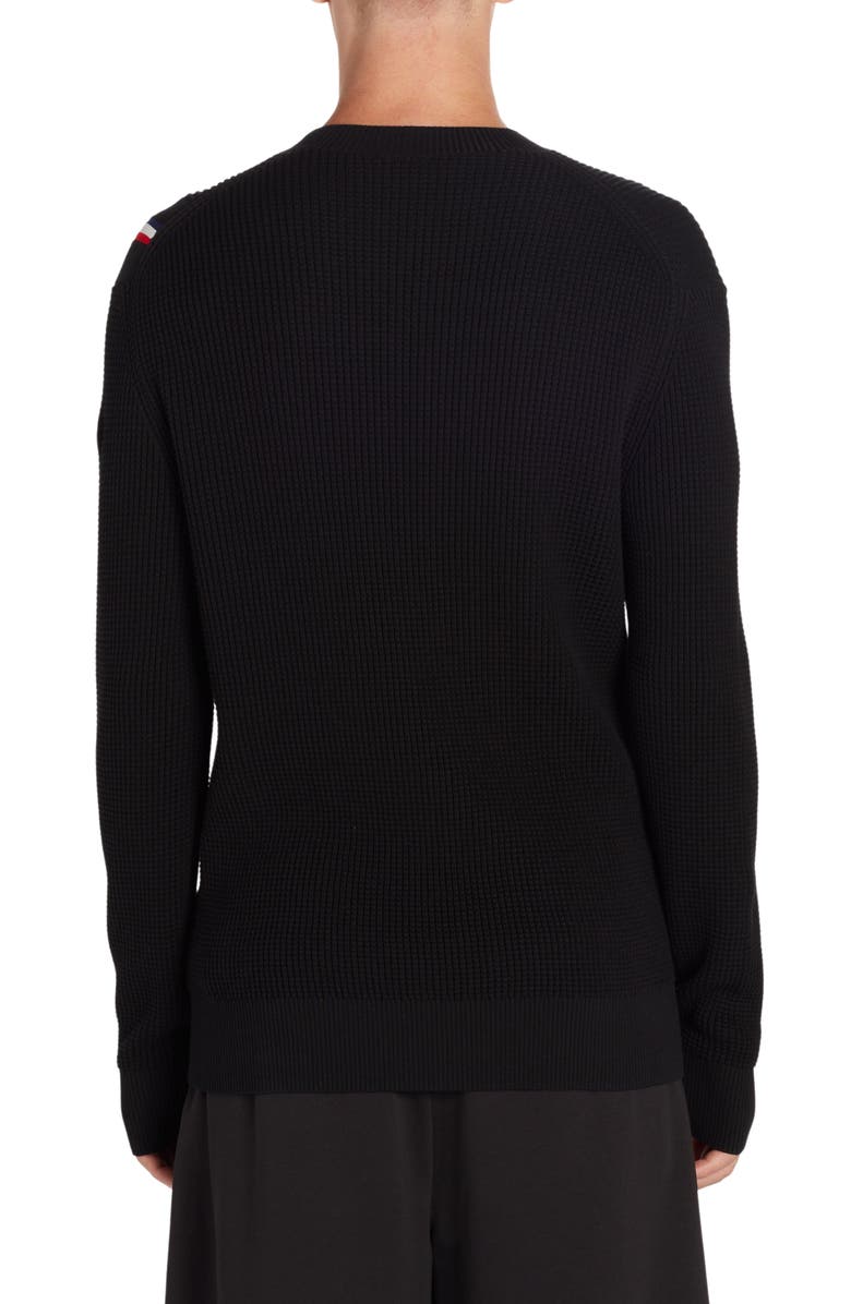 Moncler Stripe Waffle Knit Sweater, Alternate, color,