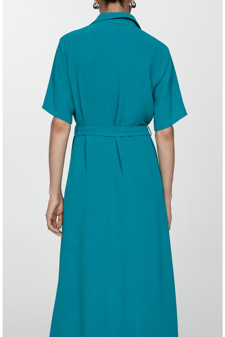 Belted Midi Shirtdress, Alternate, color, GREEN