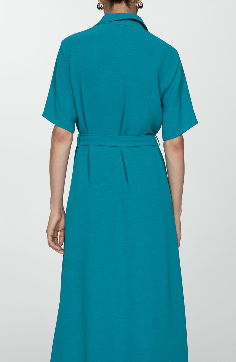 MANGO Belted Midi Shirtdress, Alternate, color,