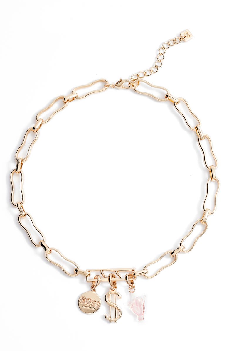 Open Edit Collected Charms Necklace, Main, color, 