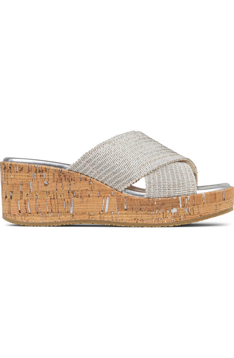 Donald Pliner Wedge Sandal, Alternate, color, Silver