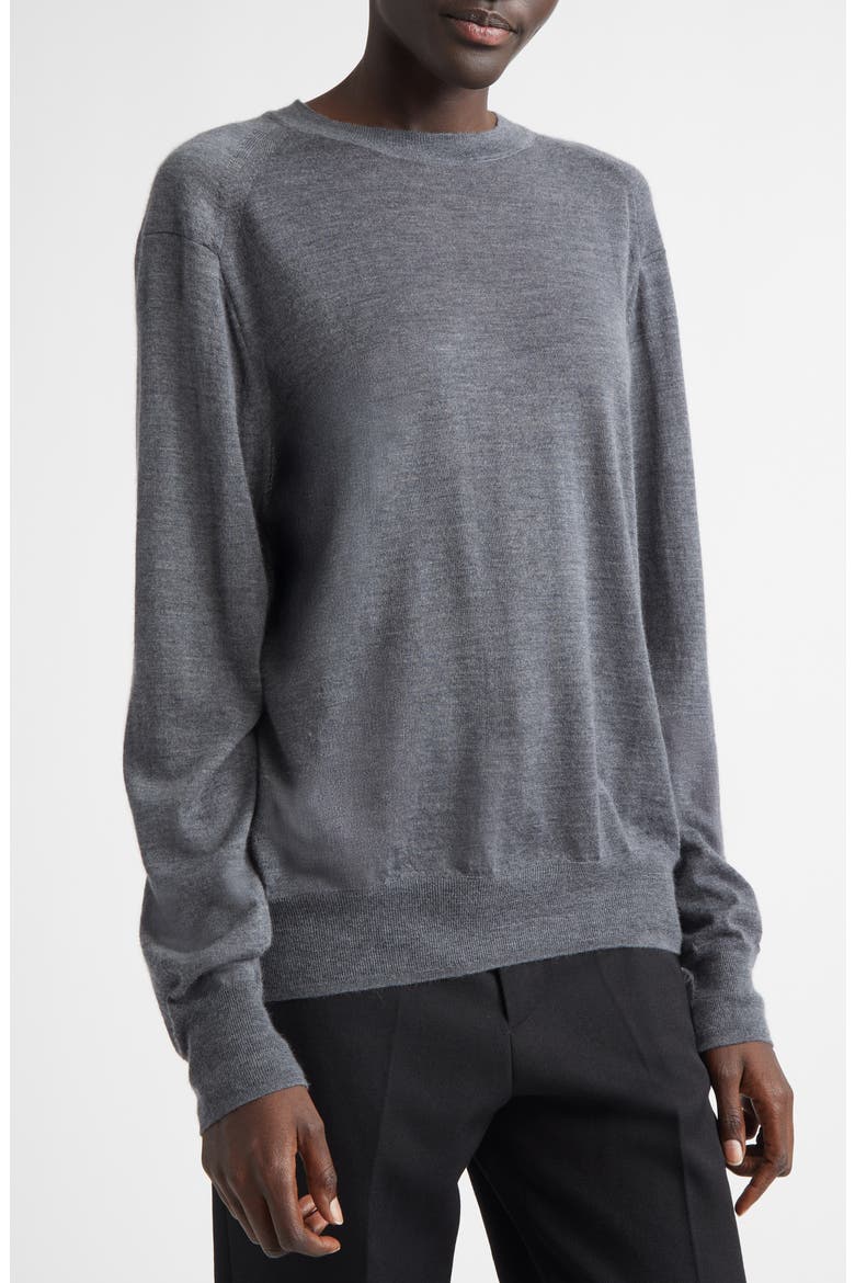 Ditto Fine Knit Cashmere Crewneck Sweater, Alternate, color, ANTHRACITE MELANGE