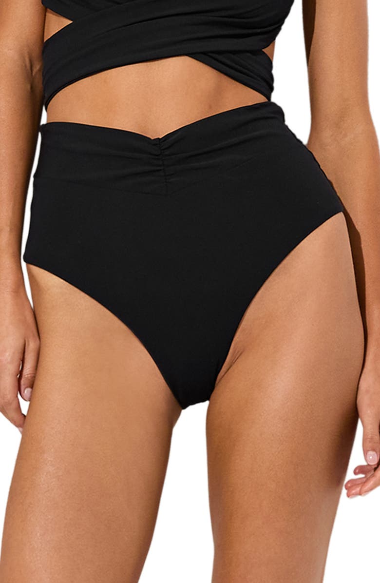 Reiss Maisie High Waist Bikini Bottoms, Main, color, 