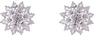 ZAXIE By Stefanie Taylor Cubic Zirconia Floral Stud Earrings