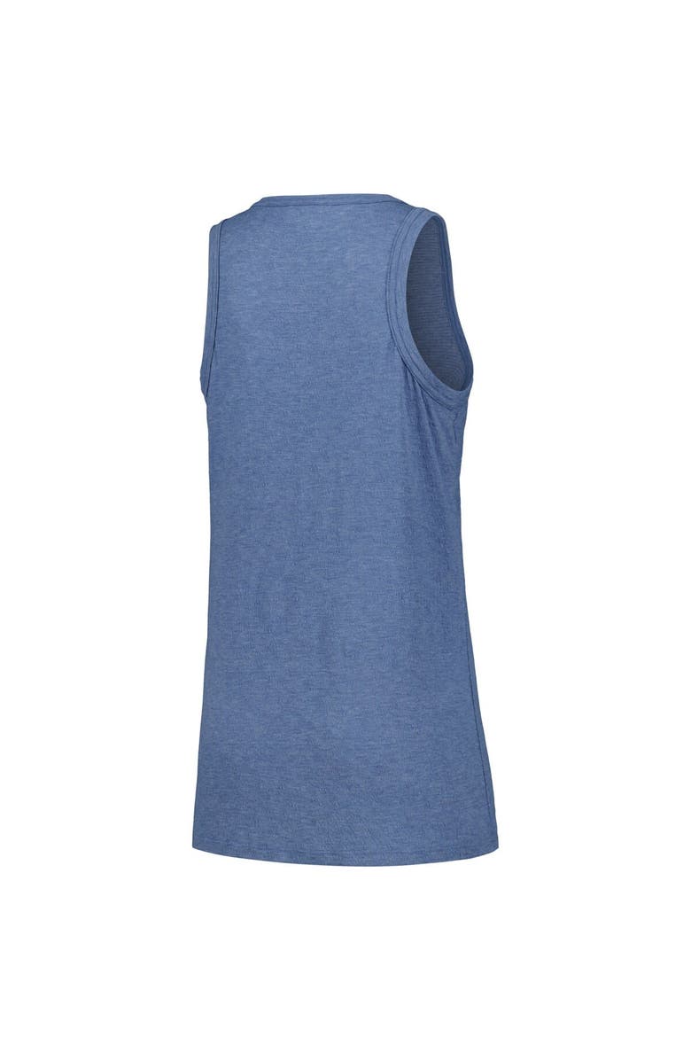 SOFT AS A GRAPE Women's Soft as a Grape Navy Cleveland Guardians Gauze High Neck Tank Top, Alternate, color, Navy