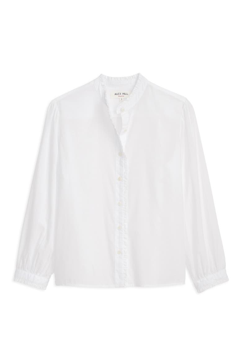 Yves Ruffle Shirt, Alternate, color, WHITE