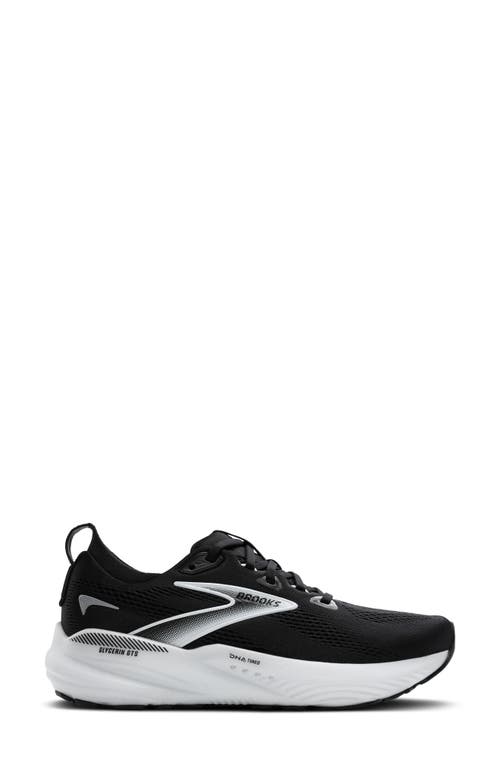 Brooks Glycerin Gts 22 Running Shoe In Black/grey/white