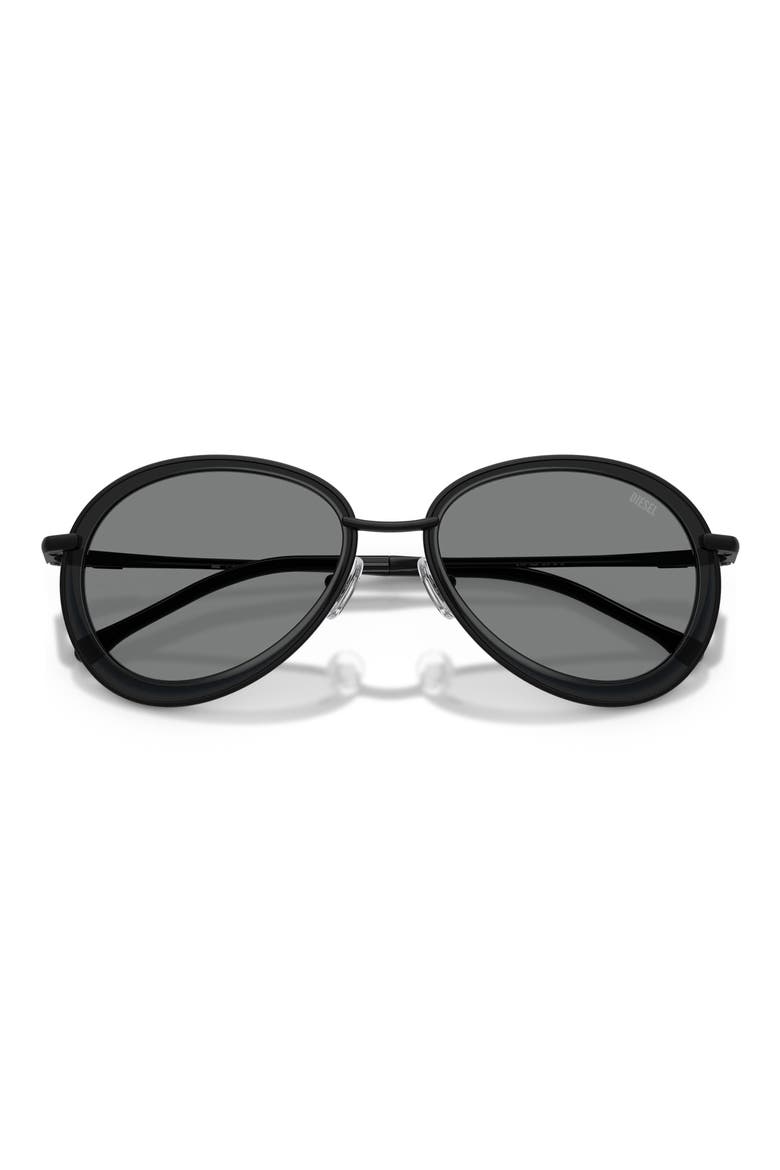 DL1016 54mm Oval Sunglasses, Alternate, color, MATTE BLACK / DARK GREY