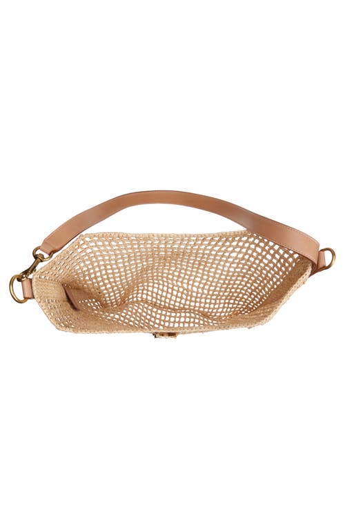 Saint Laurent Oxalis Raffia Macramé Shoulder Bag