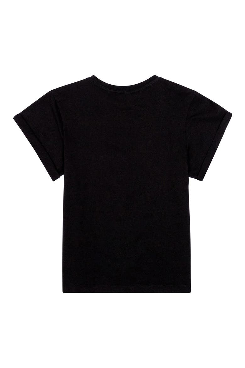 Kids' Dave 2 Chroma Floral Embroidered Cotton Graphic T-Shirt, Alternate, color, BLACK