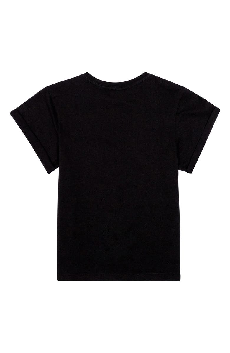 Agua Bendita Kids' Dave 2 Chroma Floral Embroidered Cotton Graphic T-Shirt, Alternate, color, Black