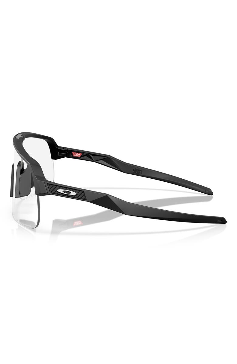 Oakley Prizm<sup>™</sup> Clear Iridium 34mm Rectangular Sunglasses, Alternate, color, Matte Black / Clear