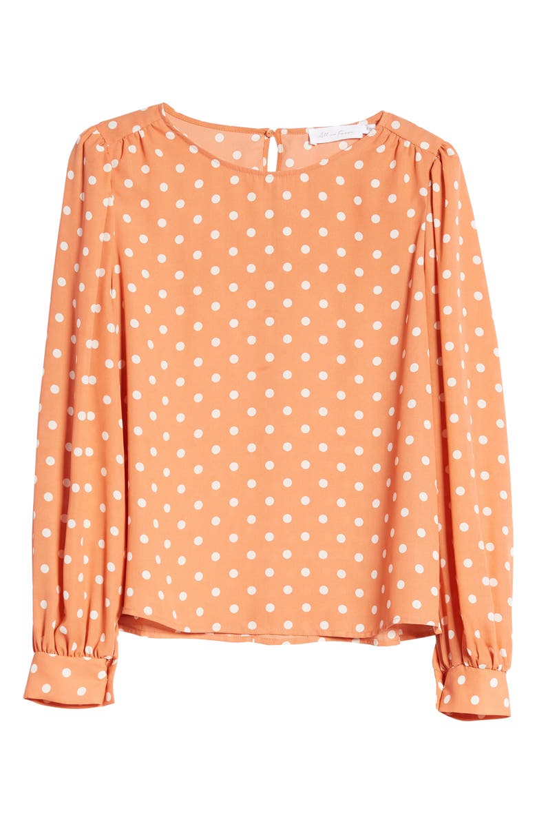 All in Favor Print Blouse, Alternate, color, 