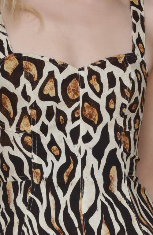 Avec Les Filles Sweetheart Fit & Flare Minidress