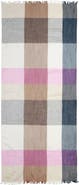 Johnstons of Elgin Ethie Block Check Wool Fringe Scarf