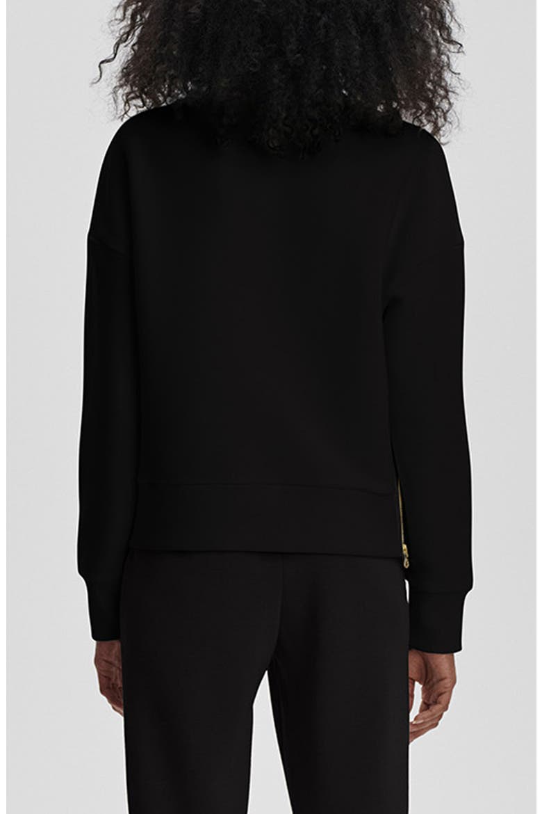 Addelyn Ottoman Rib Sweatshirt, Alternate, color, BLACK