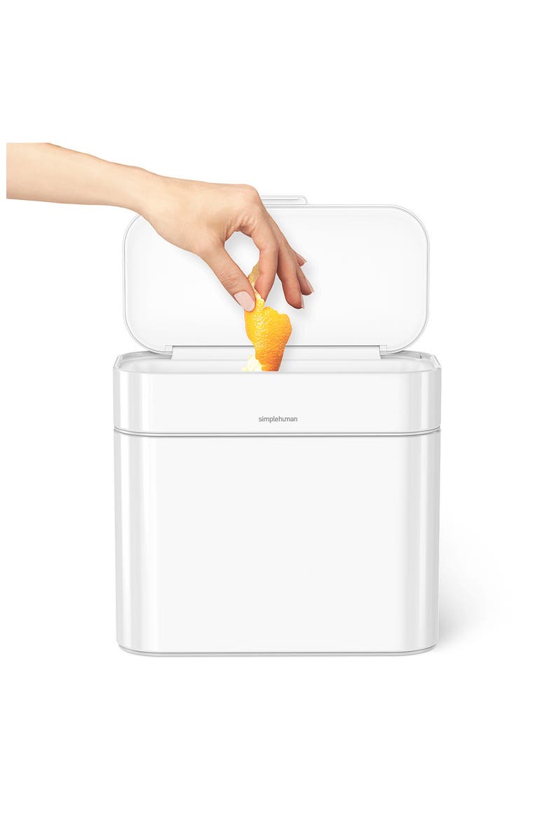 4L compost caddy, Alternate, color, WHITE