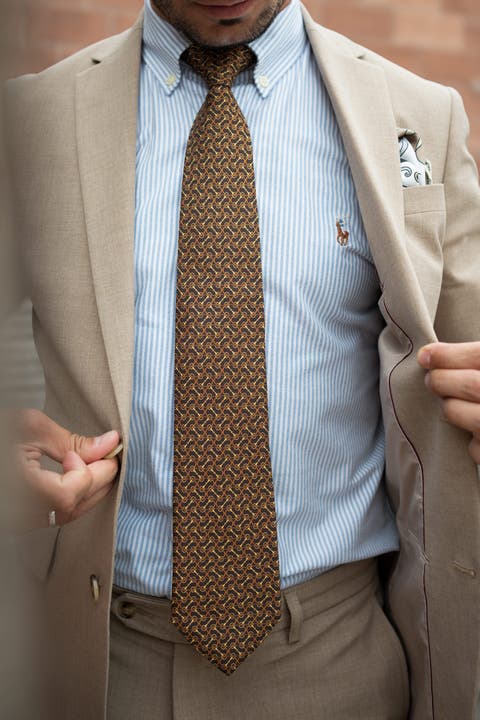 Palio - Extra Long Printed Silk Tie for Men